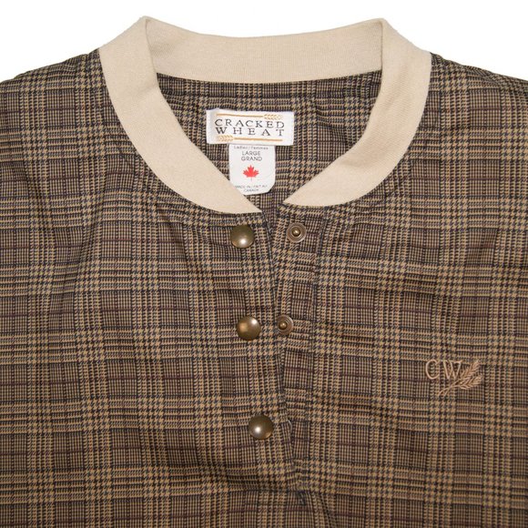 Vintage Cracked Wheat Khaki houndstooth Shepherd Check lightweight waterproof - Picture 2 of 4